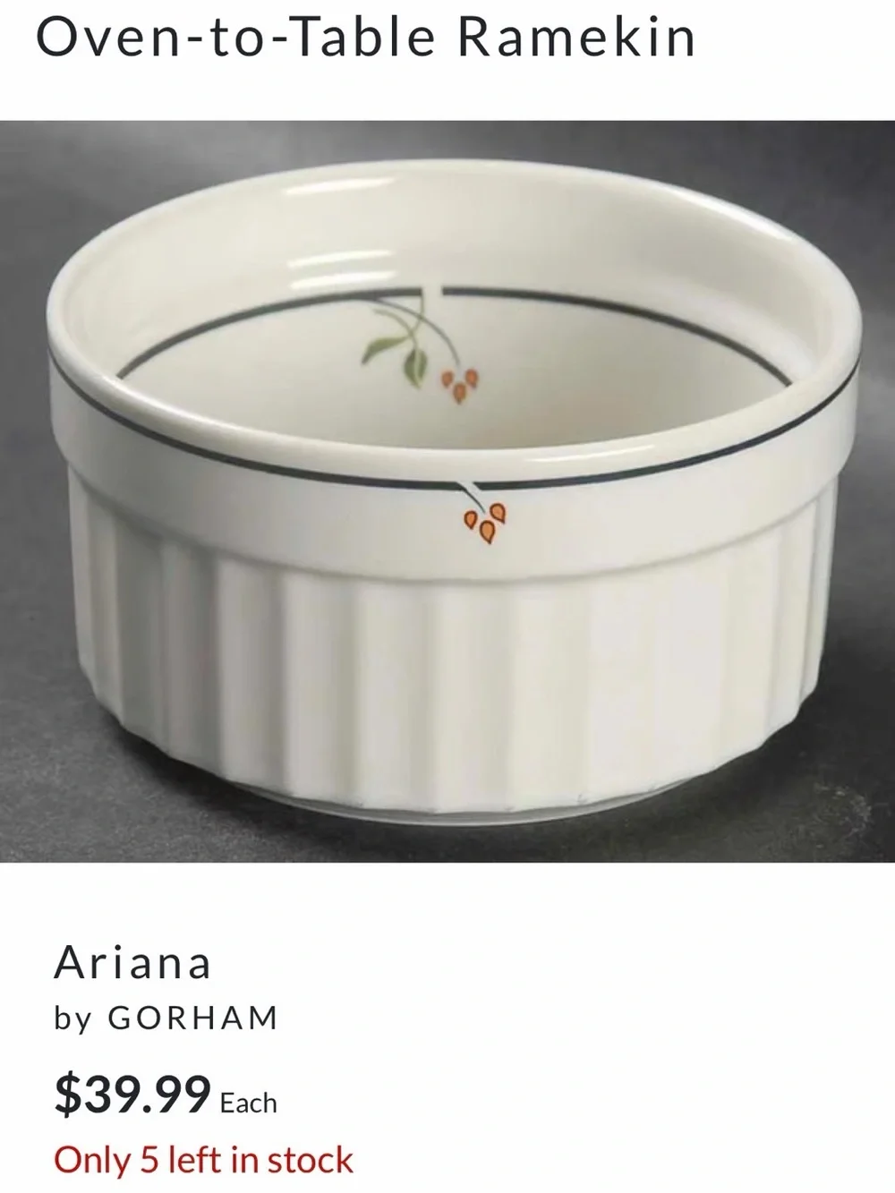 Gorham Ariana 